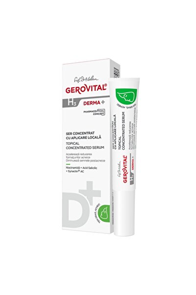 GEROVITAL Ser concentrat cu aplicare locală H3 Derma+, 15 ml