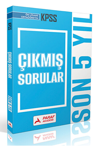 Paraf Akademi KPSS ÖN LİSANS SON 5 YIL ÇIKMIŞ SORULAR