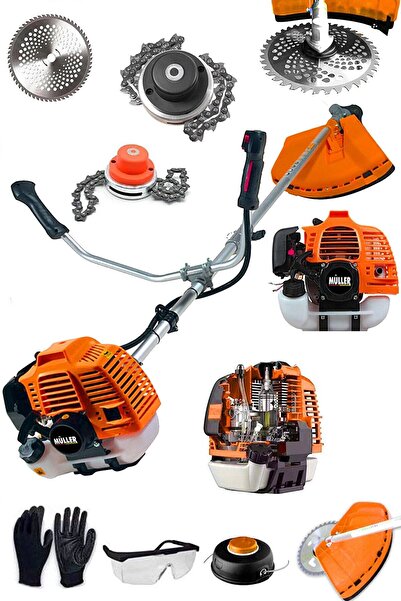 Pro Müller Germany 14 Hp 4x4 Quadron Çift Metal Şanzıman Yan Tipi Benzinli Mo...