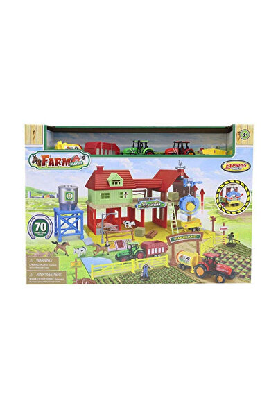 Sunman Express Wheels Eğitici Hayvanlı Çiftlik Oyun Seti | 70 Parça Traktör v...