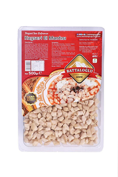 Battaloğlu Mantı Kayseri Mantısı 500 gr - %100 Dana Eti Vakumlu Paket