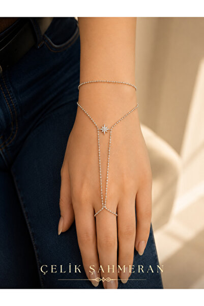 Jack Ferrero Silver Color Steel Zircon Stone Minimal Shahmeran