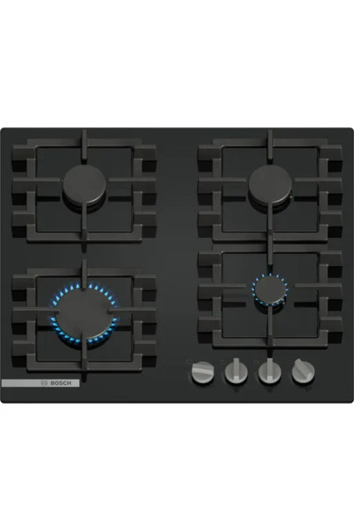 Bosch Plită pe gaz PNN6B6K40 4 zone 60 cm Seria 4 Quartz Negru
