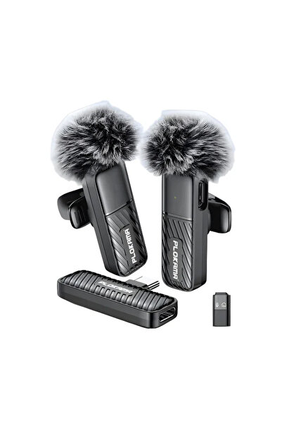PLOKAMA VM-20 Wireless Lavalier Microphone 2.4G Dual Clip-On Mic with Lightni...