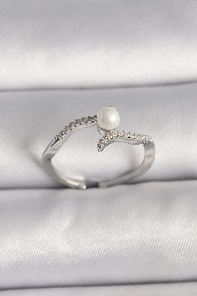 Generic Brand Brass Silver Color Zircon Stone Adjustable Ring