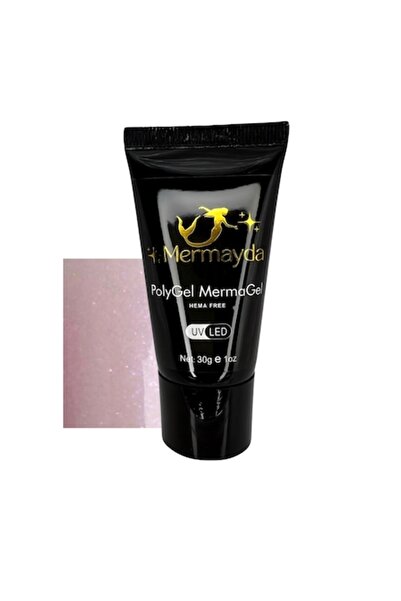 Mermayda PolyGel, AcrylGel, Fără HEMA, Sparkle Up, Sclipici roz, 30gr