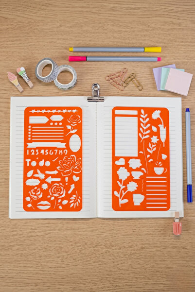 Karmelom Studio Motiv pentru bullet journal, modele cu trandafiri și set de r...