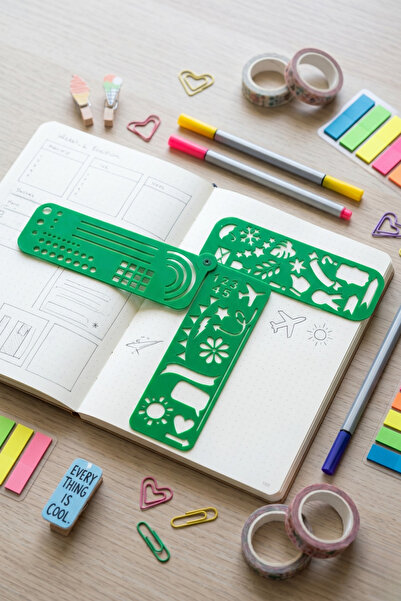 Karmelom Studio 3-Flap Foldable Bullet Journal Page Layout and Hobby Template...