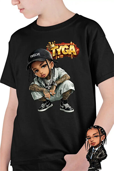 OEM Детска тениска за момчета Tyga с хип-хоп парти вайб