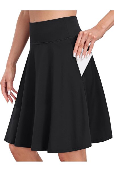 desol tennis skirt for women 50cm knee length high waist with 4 pockets golf ...