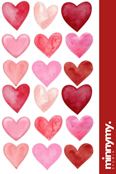 Minnymy HeartCollection Sticker, Çıkartma, Ajanda, Günlük, Planlayıcı, Bullet...