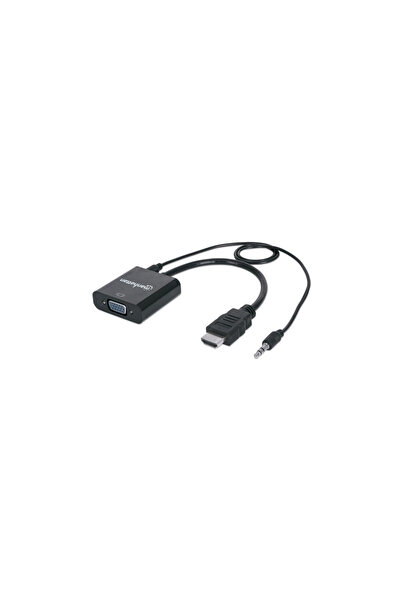 MANHATTAN Convertor HDMI (M) + Jack 3.5 mm - VGA (F) VGA - HDMI + audio 3.5 m...