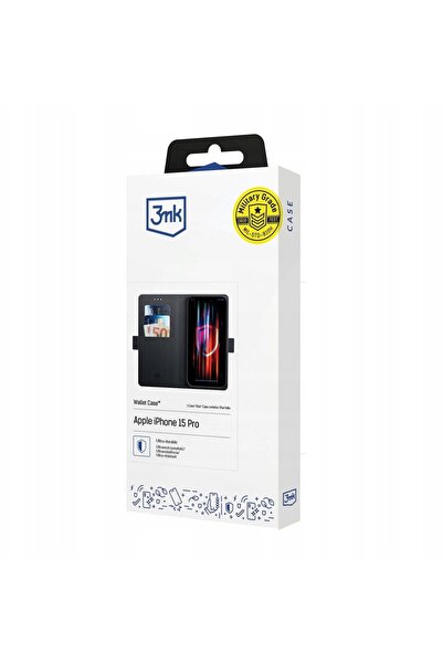 3MK Husă portofel cu clapetă pentru Samsung Galaxy A37 (Negru)