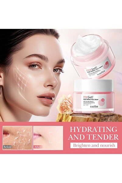 SADOER Pink Salt Pore Moisturizing Face Cream 18% Pure Centella Firming Cream...