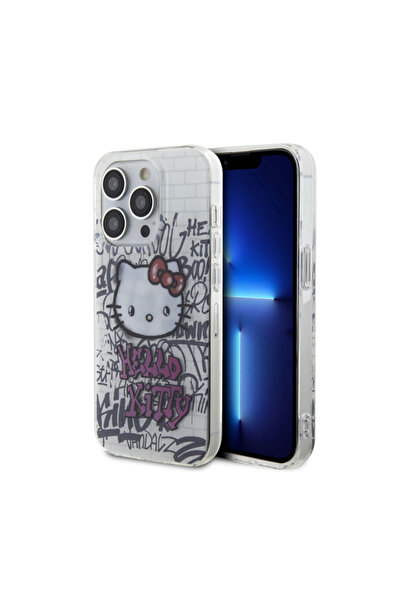 Hello Kitty IML Kitty On Bricks Graffiti - Husă iPhone 14 Pro Max (alb)
