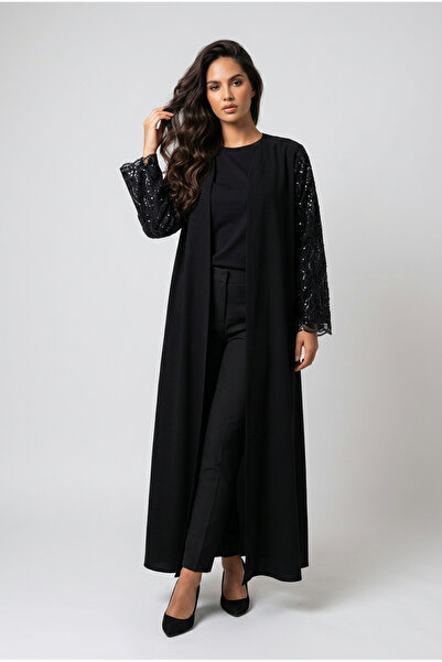 almasa alswda Trend Wrap Abaya Suitable for All Seasons