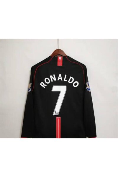 BYSPORTAKUS Manchester united 2008 Cristiano Ronaldo Siyah Uzunkol Deplasman ...