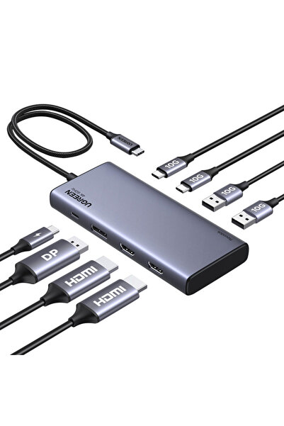 Ugreen HUB CM639 USB-C / 2xHDMI 4K60Hz, DisplayPort, 2xUSB-A, 2xUSB-C 3.2 10G...