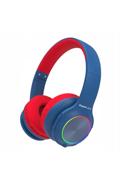 PowerLocus Căști Bluetooth PLED pentru copii Albastru/Roșu