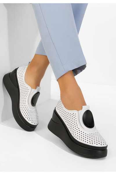 B T Shoes Aleksa white casual Platform Sole shoes