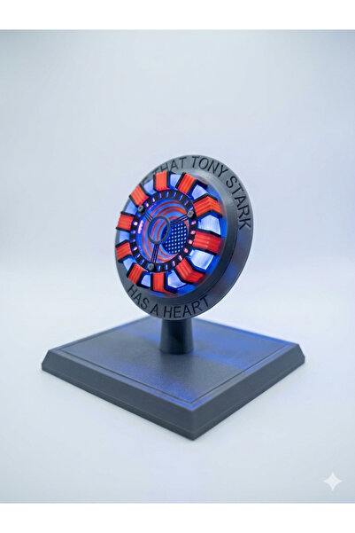 Pilovestik Iron Man Ark Reaktörü Masa Lambası Işıklı Figür (MAVİ) Tony Stark Heart 15 cm