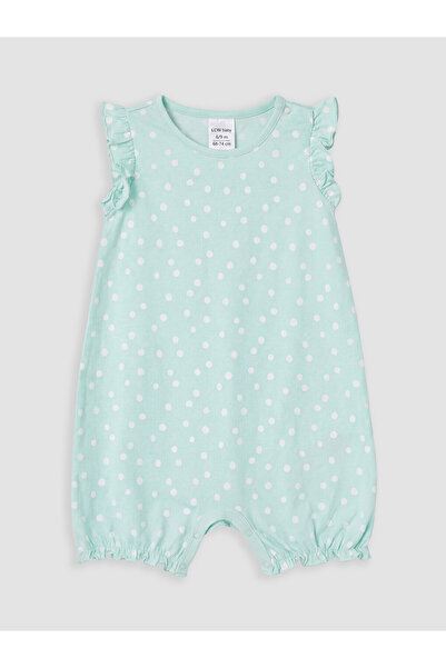 LC Waikiki Rmz Gi̇yi̇m Farkiyla Zero Roba Collar Polka Dot Ruffle Baby Girl J...