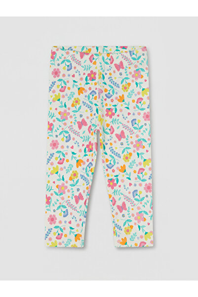 LC Waikiki RMZ ODEĆA RAZLIKA Leggings za devojčice sa cvetnim i leptir izveze...