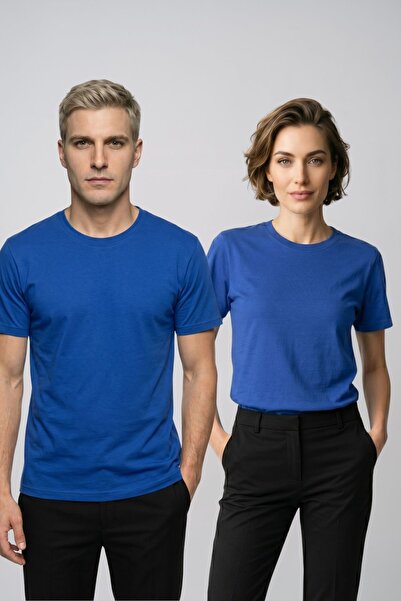 fevien Couple Combination Set of 2 Crew Neck Short Sleeve Basic T-Shirts - Co...