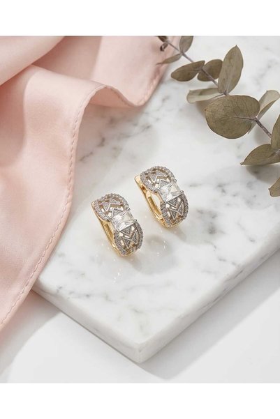 XUPING JEWELRY أقراط مرصعة بحجر الزركون