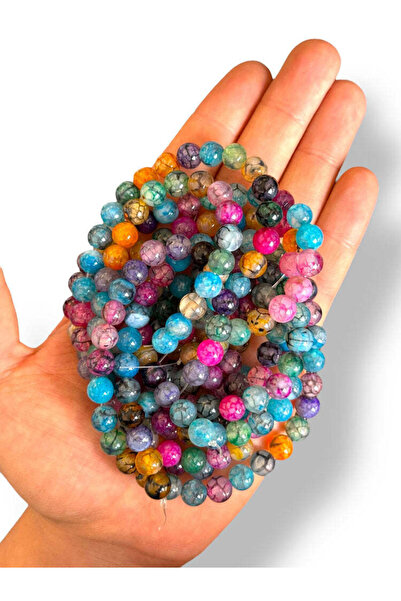Bozhi Bead Set Agate Natural Stone 8mm - Natural Stone Beads Agate