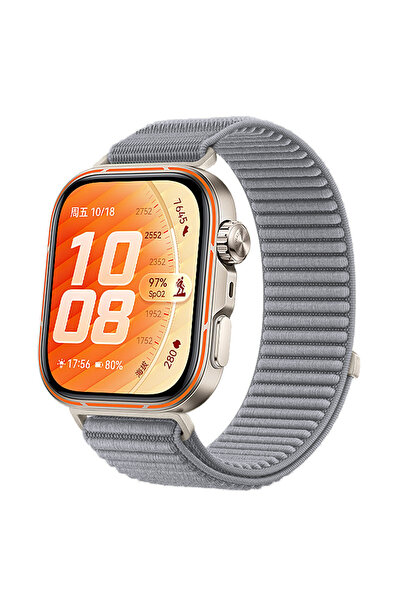 CaseOnn Huawei Watch Fit 5 Pro Kordon Hasır Kumaş Nylon Kayış Gri