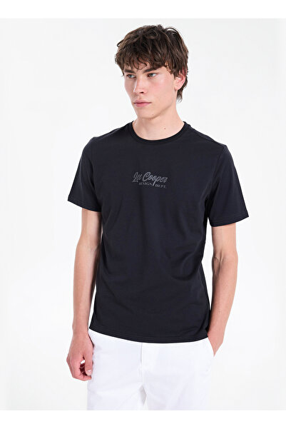 Lee Cooper Crna muška majica regularnog kroja 262 LCM 242056 GRECO CRNA