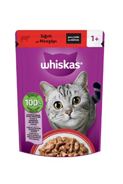 Whiskas Adult Beef Sos İçinde Sığırlı Yetişkin Kedi Yaş Maması 85 Gr
