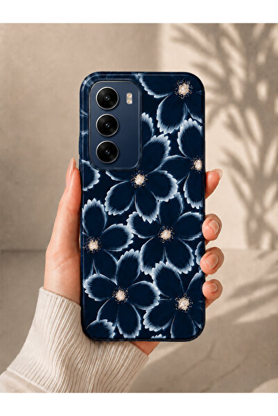 OVADA Redmi 15 Uyumlu Çiçek Desenli Telefon Kılıfı