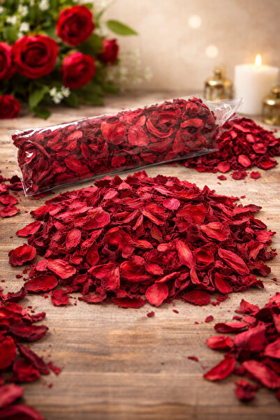 WORDAKS Kırmızı Gül Kurusu Yaprağı, Romantik Dekor Hediye Süs Düğün Kına Söz ...