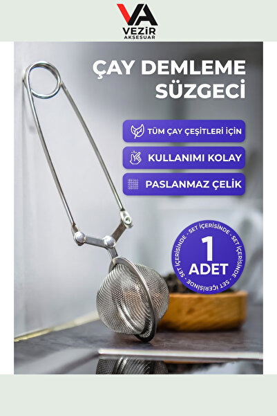 Vezir Aksesuar Premium Steel Tea Brewing Strainer – Fine Filter Infuser for H...