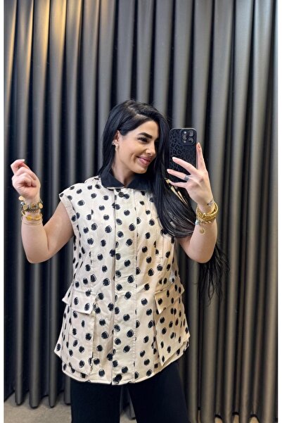 Nisam سترة كبيرة الحجم منقطة