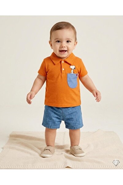 KapsülBebek Energy of Summer 2-Piece Baby Boy Denim Set - 100% Cotton