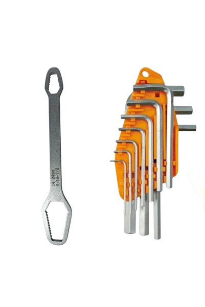 Universal Cheie torx,2 capete,08-13/14-24 mm,auto strangere/Set 10 chei hexag...