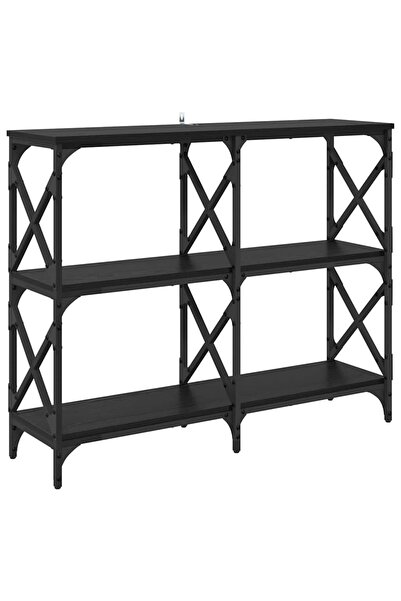 vidaxl Masă de consolă Stejar Negru 100 x 28 x 80,5 cm Lemn compozit