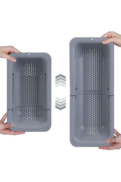 Arabest Retractable Sink Strainer Basket,Multi-Purpose Drainer Rack,Adjustabl...