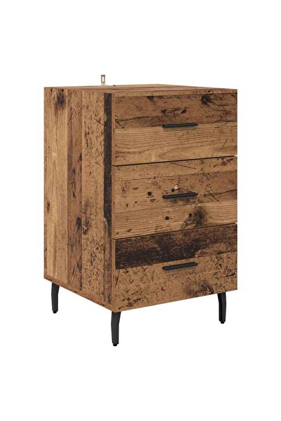 vidaxl Dulap de noapte Lemn vechi 40 x 40 x 66 cm Lemn compozit