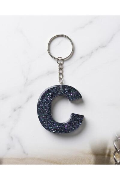 Luvia Accesories Keychain Letter C Epoxy Keychain