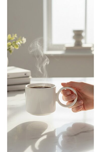 LALEZEN HOME Single Mug with Round Handle