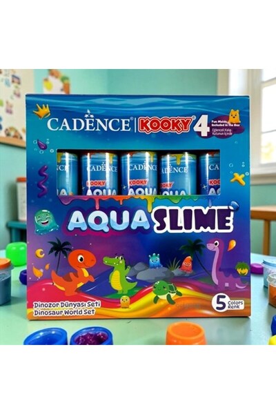 Cadence Kooky Aqua Slime Dinozor Dünyası Seti 5 Renk