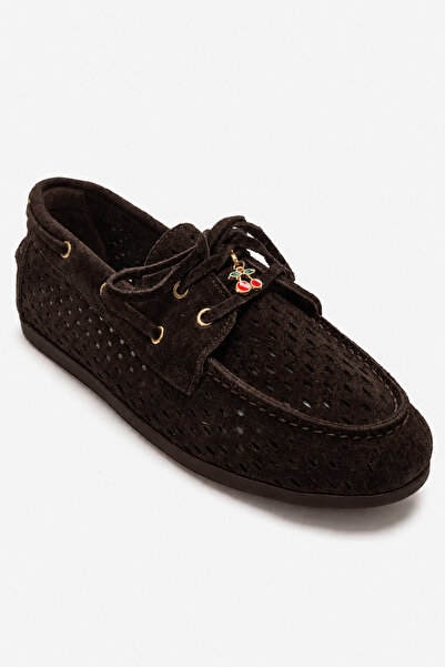 BonuStep Cherina Women's Brown Genuine Leather Suede Loafer