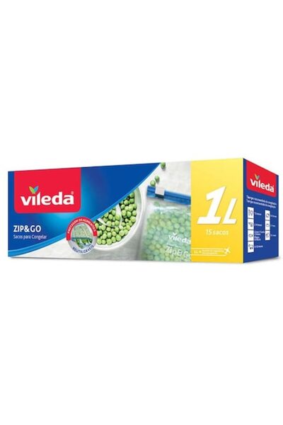 Vileda Pungi reutilizabile, ZIP&GO, Ideale pentru congelare și organizare, În...
