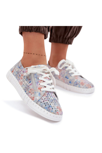 Evento Silver Suede Open Shoes Kamelia 37
