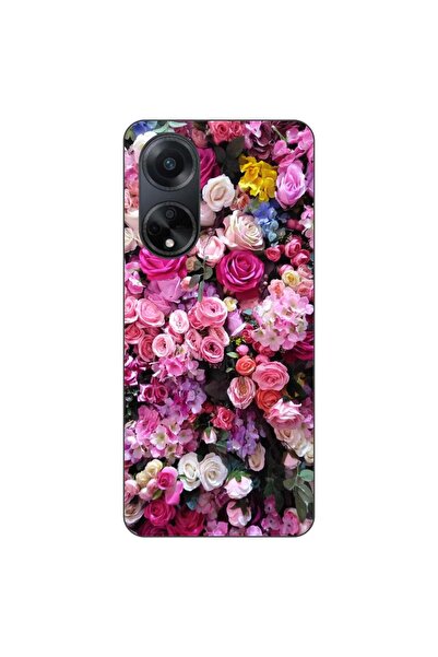 OEM Husa compatibila cu Oppo A98 5G Silicon Gel Tpu Model Trandafiri Roz