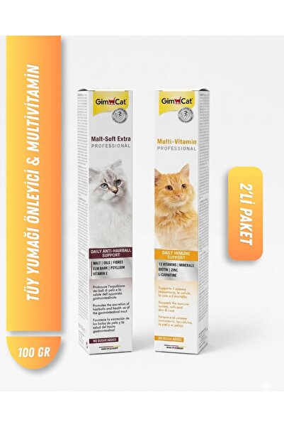 Gimcat Tüy Yumağı Önleyici & Multivitamin Kediler İçin Paste Malt Soft Extra ...